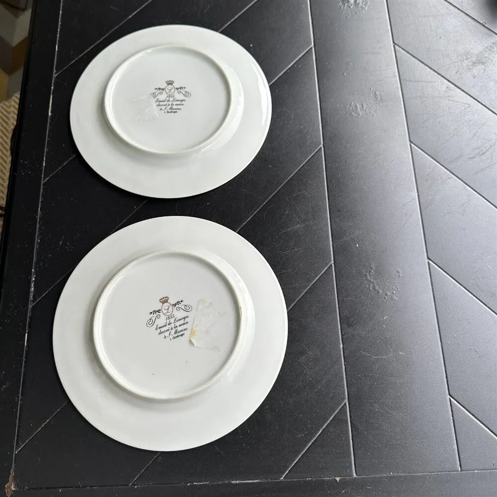 Email de Limoges Marino l. Godinger Tropical Fish Set of 2 Plates